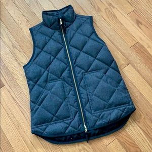 J. Crew Dark Heather Gray Puffer Vest